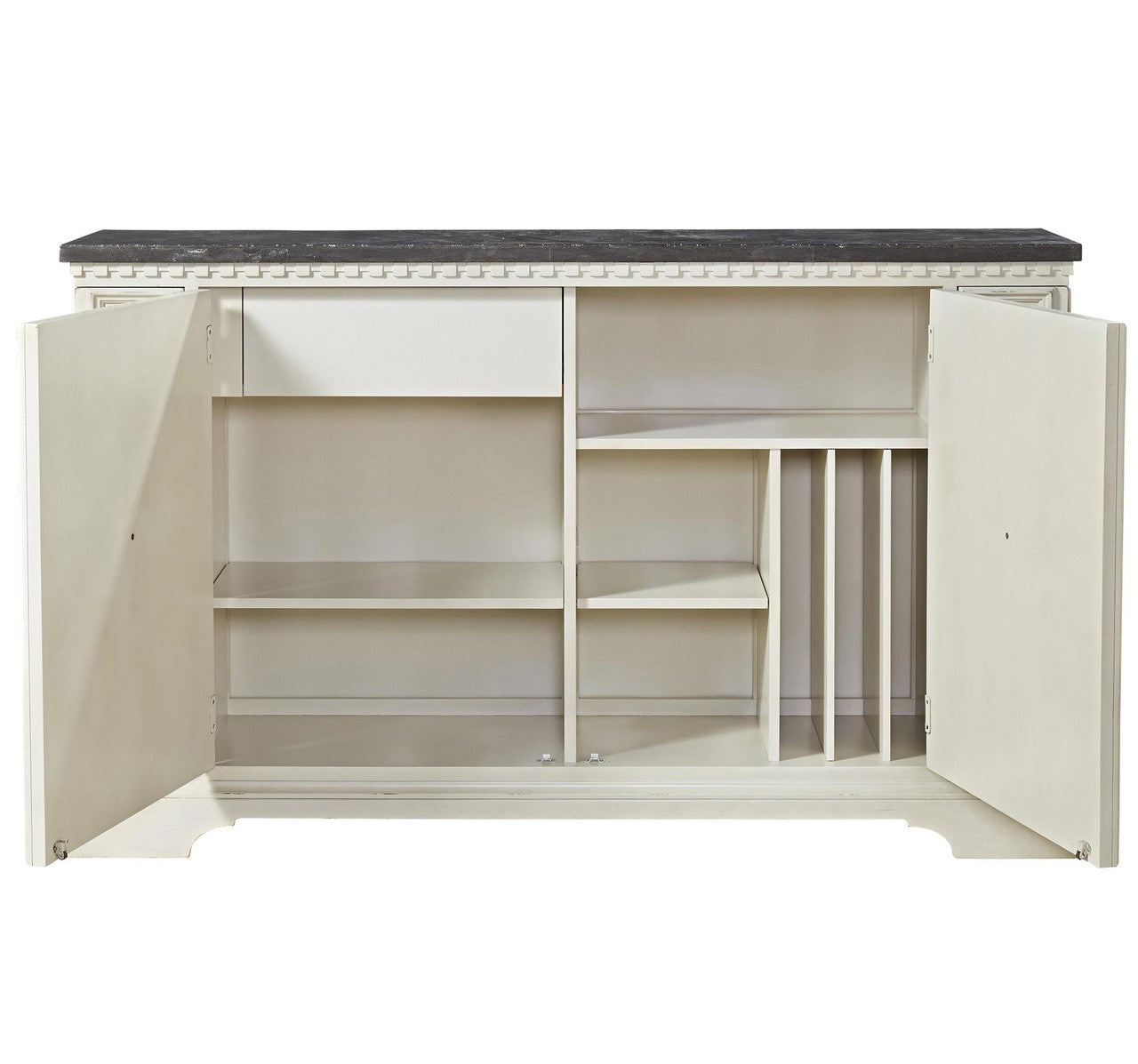 Sojourn French Country White Buffet Sideboard with Bluestone Top