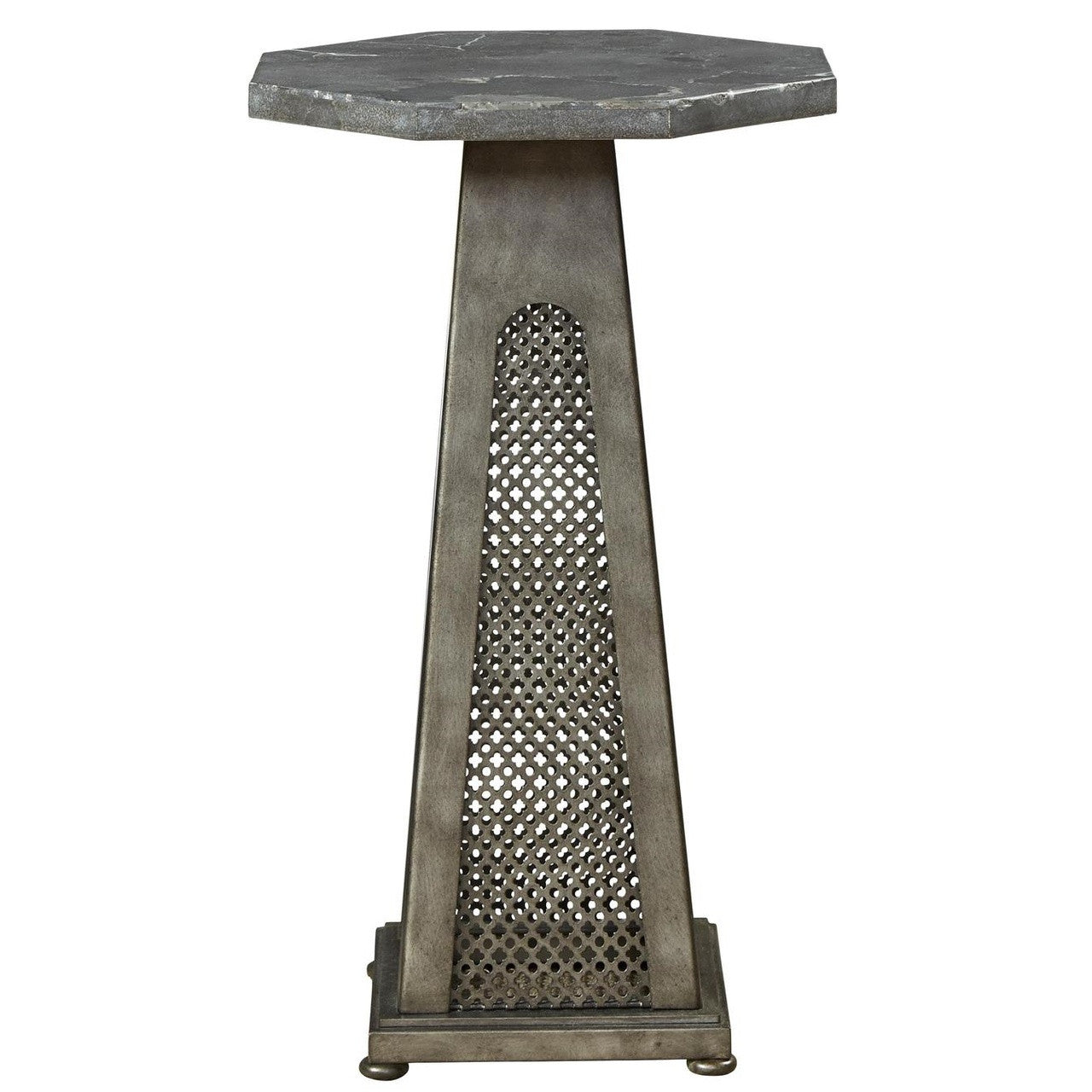 Sojourn French Industrial Bluestone Top Side Table