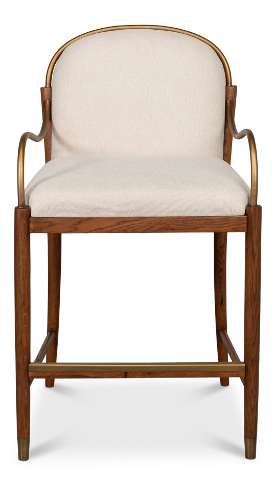 Auden Counter Stool, White by Sarreid Ltd - view 2