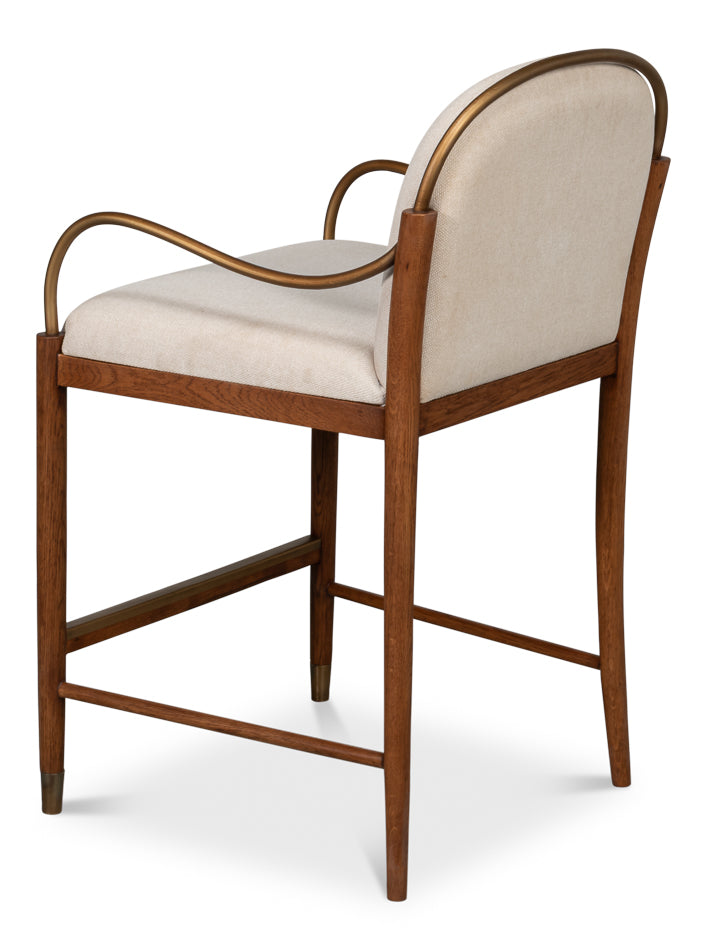Auden Counter Stool, White by Sarreid Ltd - view 5