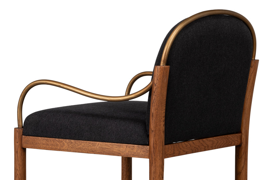 Auden Bar Stool, Black by Sarreid Ltd - view 8