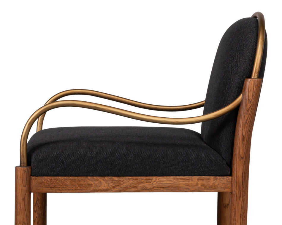 Auden Bar Stool, Black by Sarreid Ltd - view 9