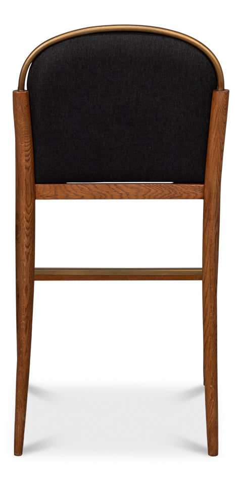 Auden Bar Stool, Black by Sarreid Ltd - view 4