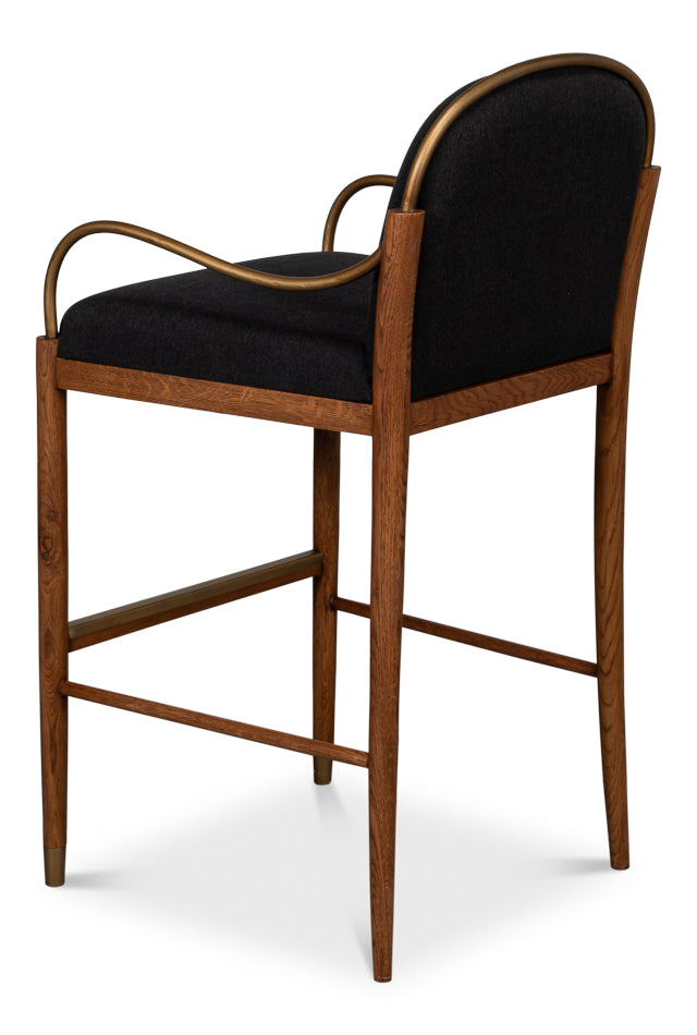 Auden Bar Stool, Black by Sarreid Ltd - view 5