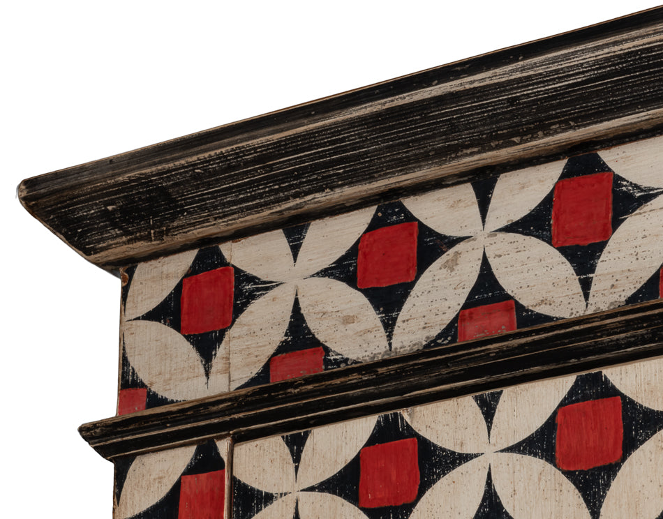 Marrakesh Red Painted Cabinet by Sarreid Ltd - view 4