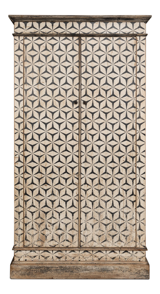 Marrakesh Black Painted Cabinet by Sarreid Ltd - view 2