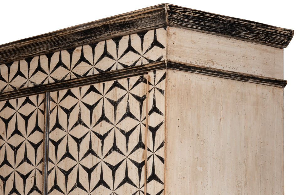 Marrakesh Black Painted Cabinet by Sarreid Ltd - view 5