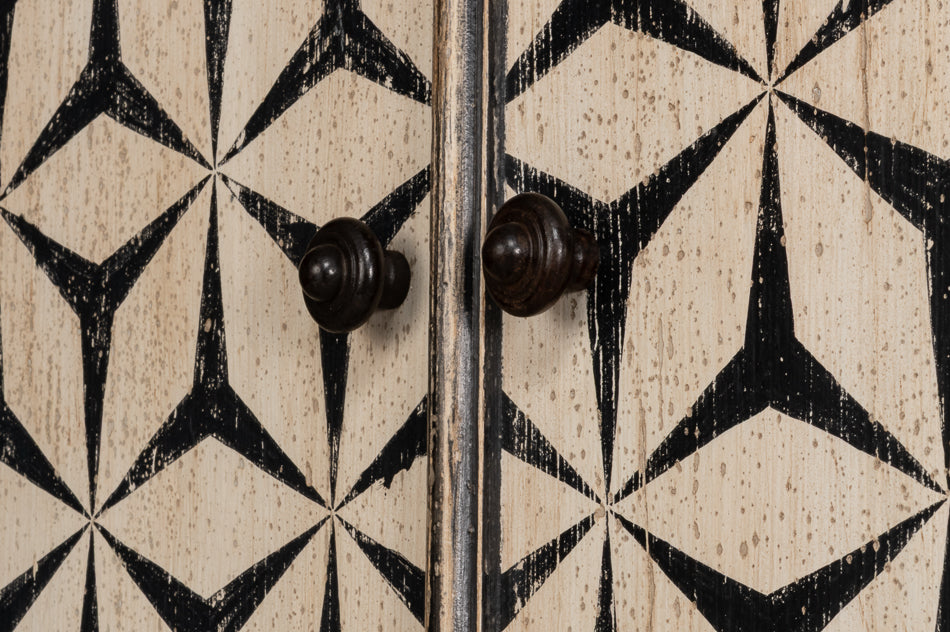 Marrakesh Black Painted Cabinet by Sarreid Ltd - view 6