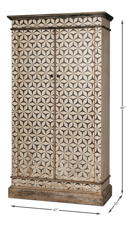 Marrakesh Black Painted Cabinet by Sarreid Ltd - view 7