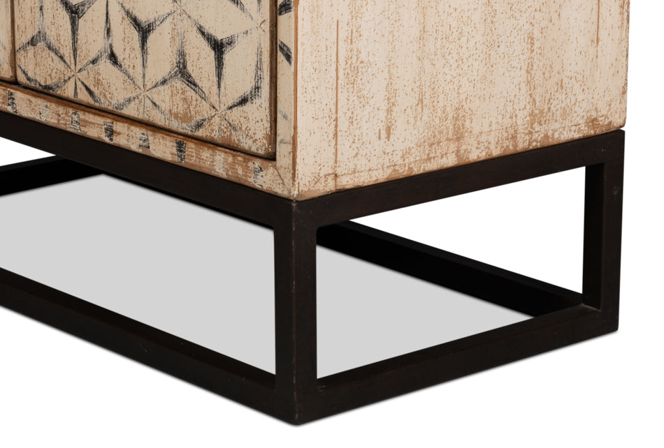 Marrakesh Black Painted Sideboard by Sarreid Ltd - view 11