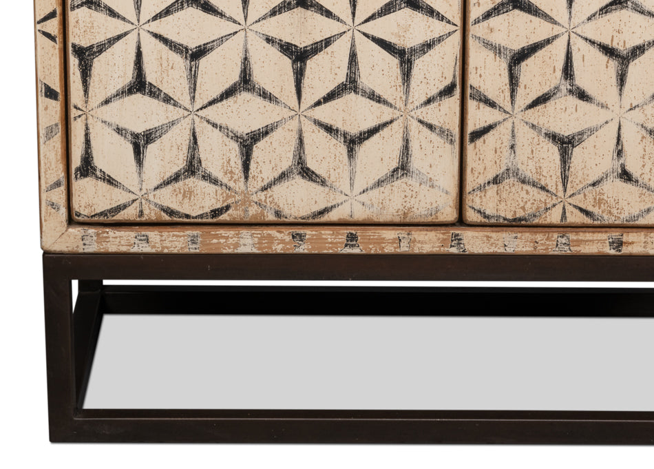 Marrakesh Black Painted Sideboard by Sarreid Ltd - view 12