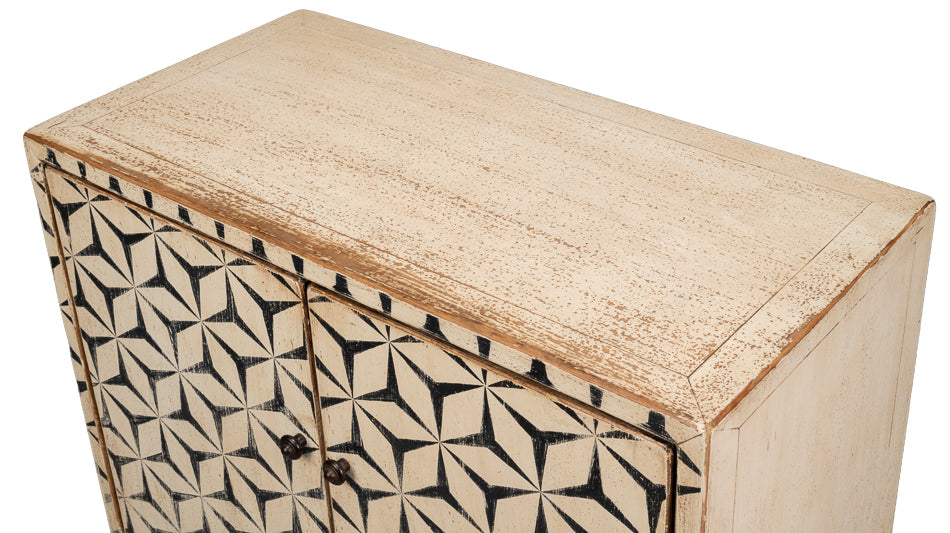 Marrakesh Black Painted Sideboard by Sarreid Ltd - view 4