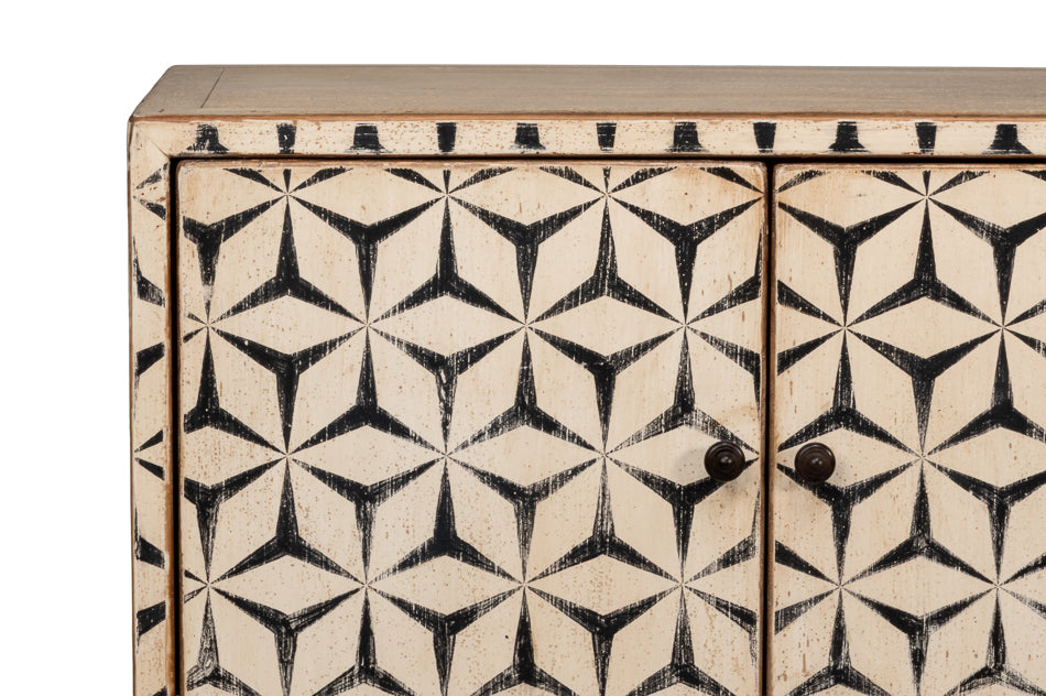 Marrakesh Black Painted Sideboard by Sarreid Ltd - view 6