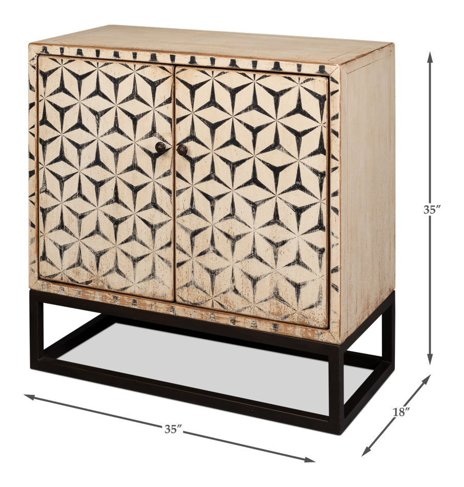 Marrakesh Black Painted Sideboard by Sarreid Ltd - view 7