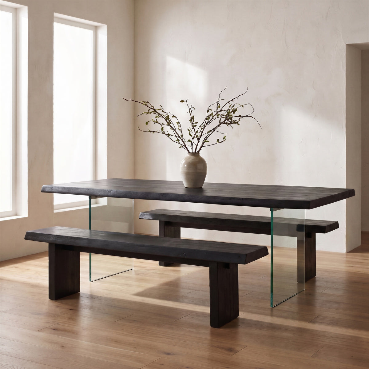 Brooks Bench 78" - Ebonized Frame by Urbia - detail 8
