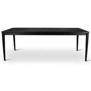 Aria Teak Outdoor Dining Table in Black 86"