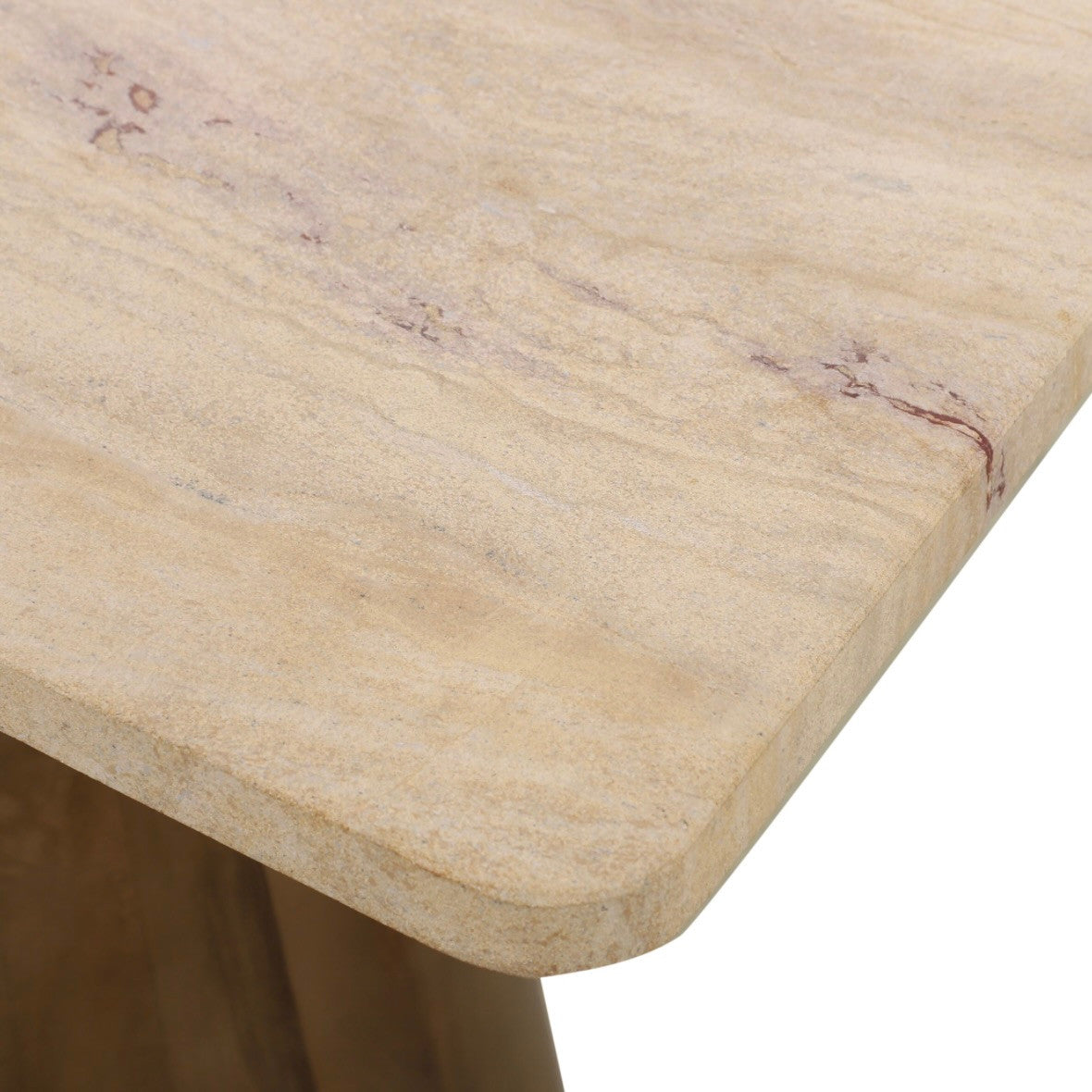 Breton 72" Console Table with Travertine in Walnut