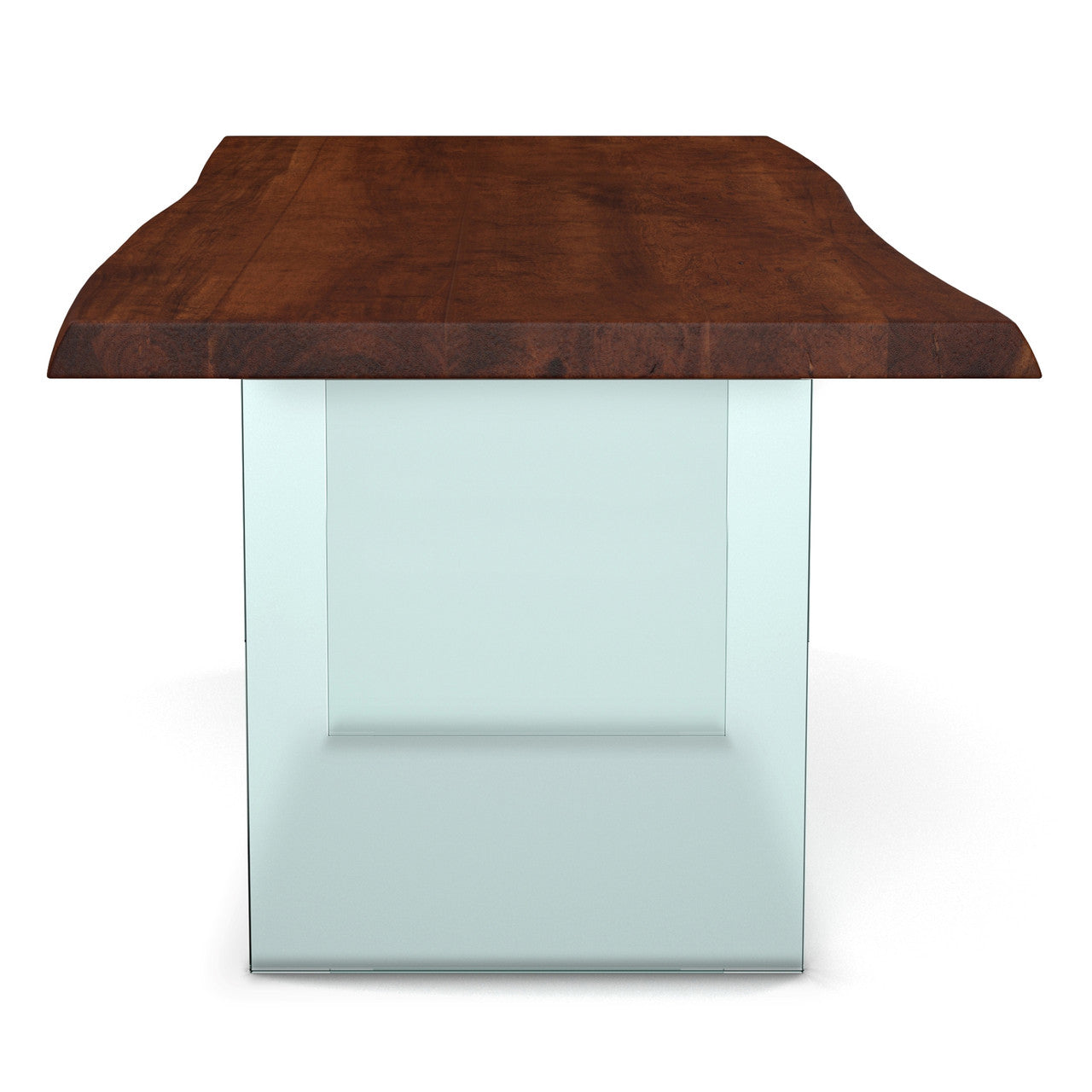 Brooks - Dining Table - Glass Base - 40" x 79" - Americano Top - Clear Glass Base