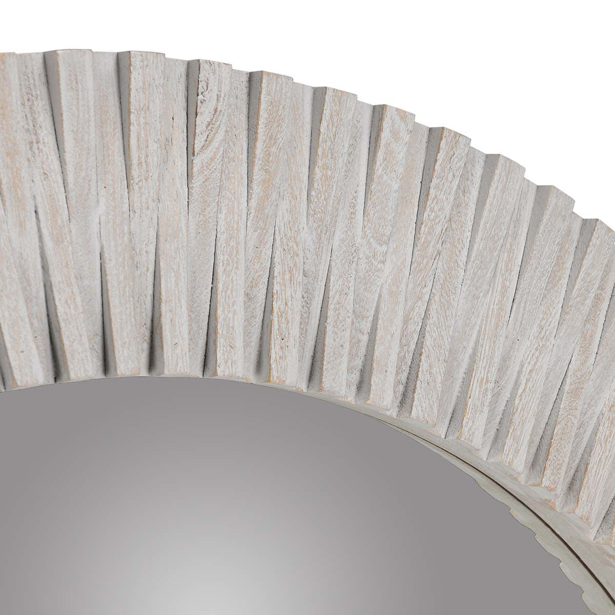 Myrtle Solid Wood Round Mirror