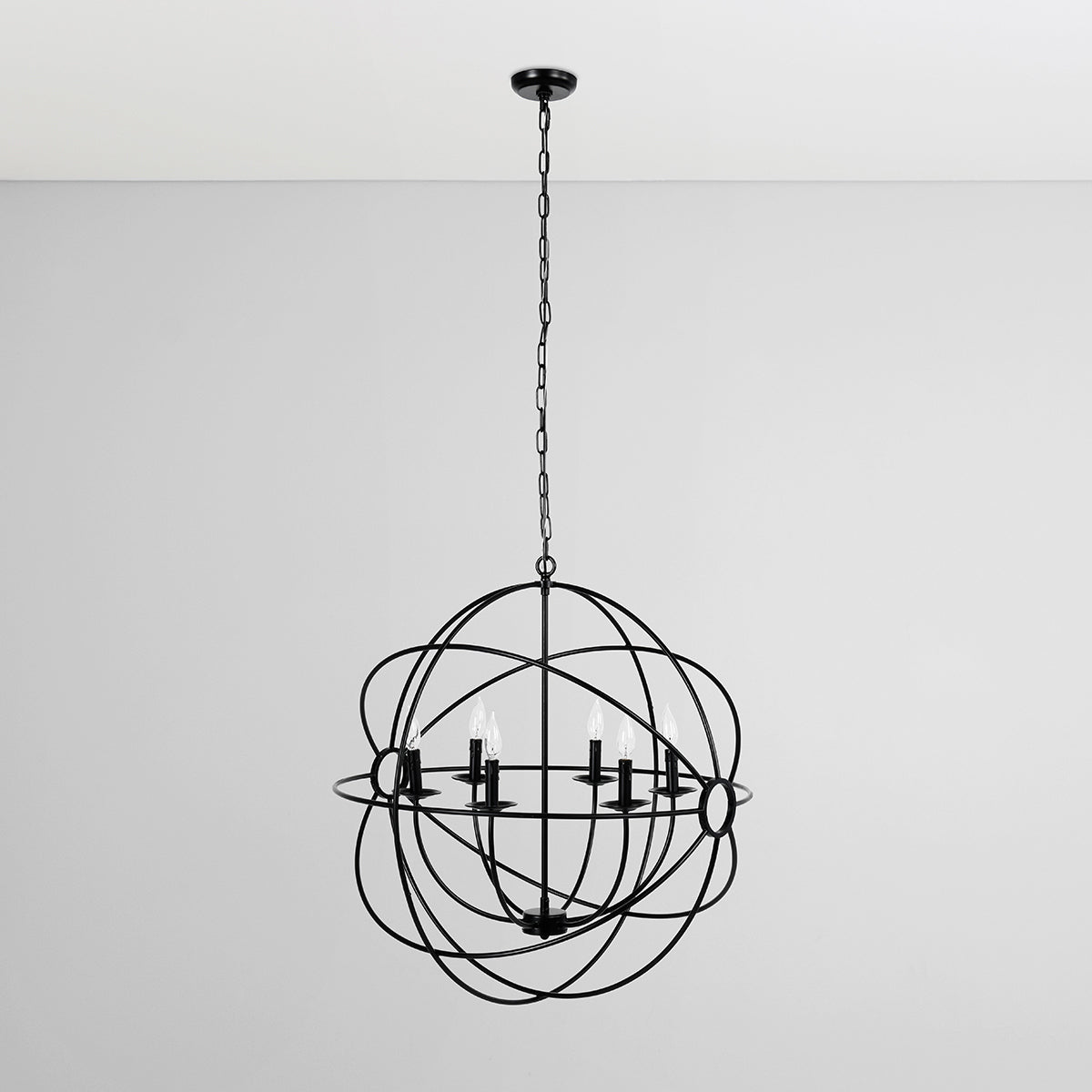 Derince Chandelier - Black - Large