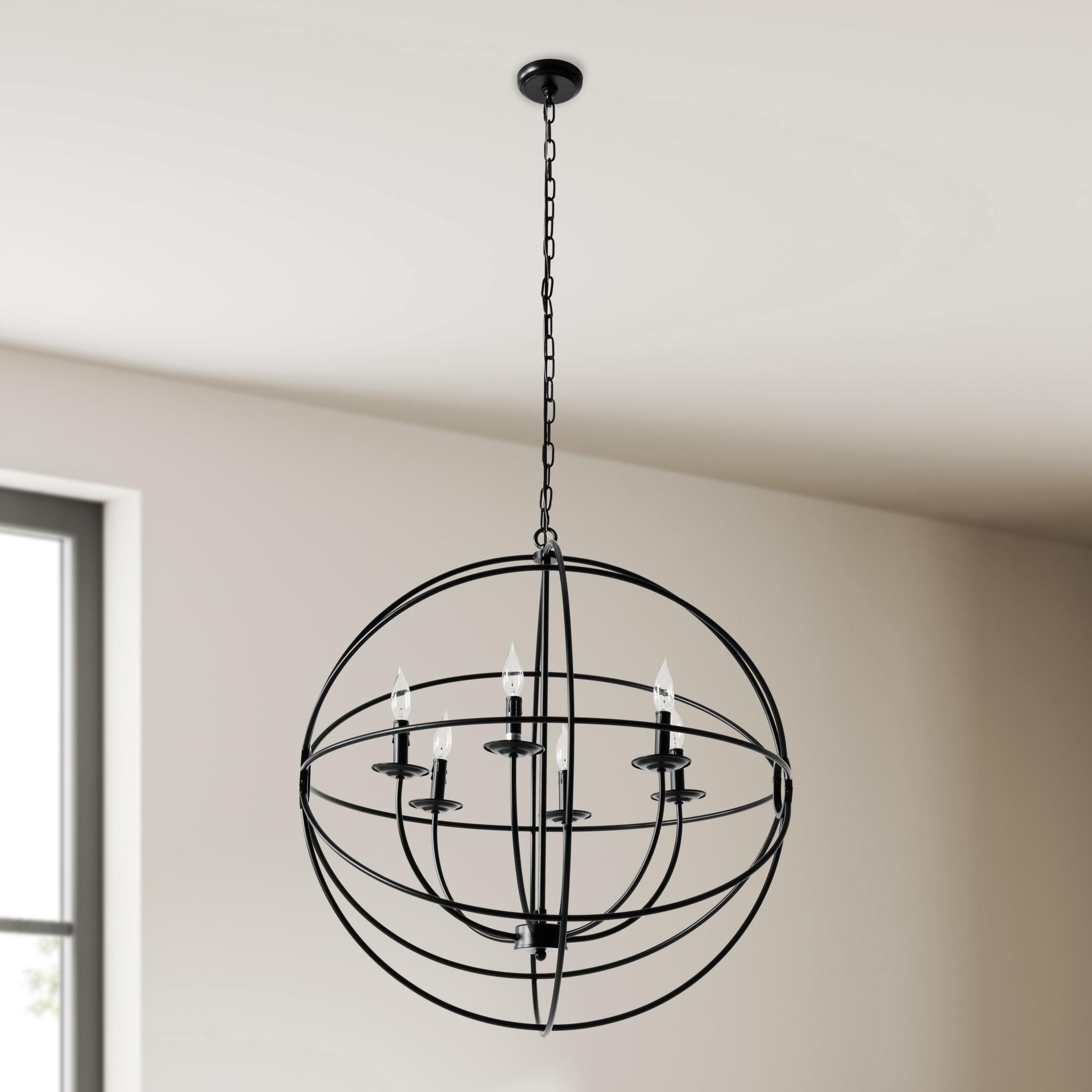 Derince Chandelier - Black - Large