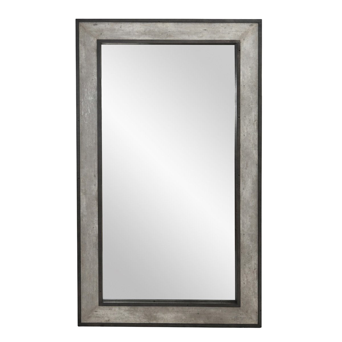 Webster Floor Mirror - Weathered Cement - Gray