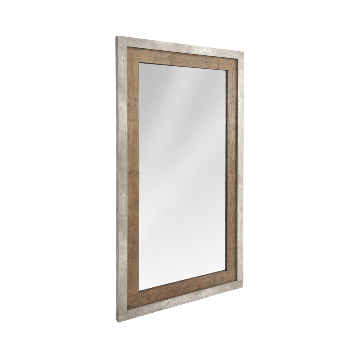 Charlotte Floor Mirror - Weathered Cement - Natural/Gray