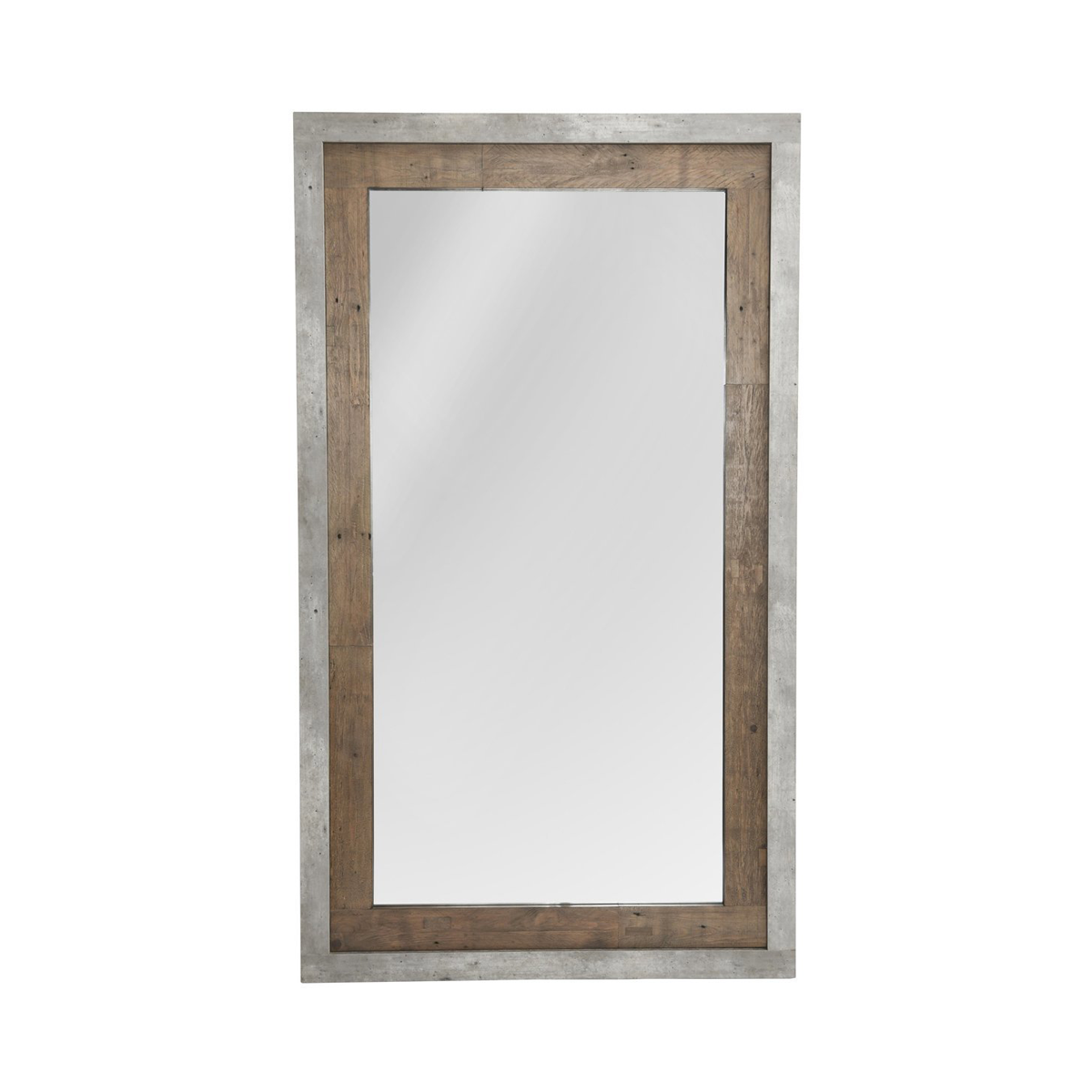 Charlotte Floor Mirror - Weathered Cement - Natural/Gray