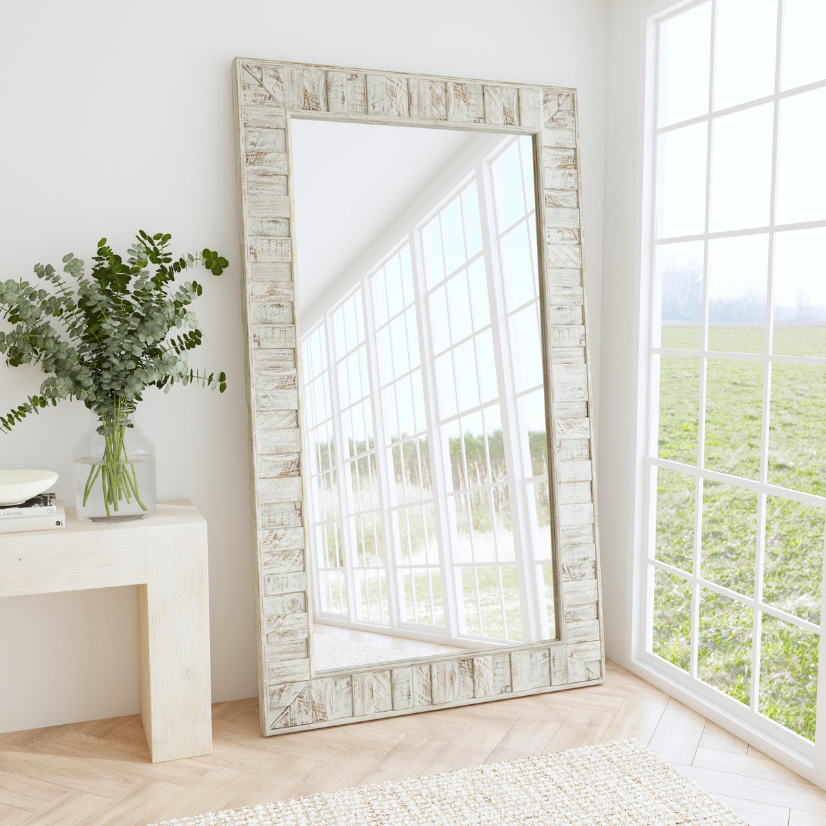 Astrid Floor Mirror - White