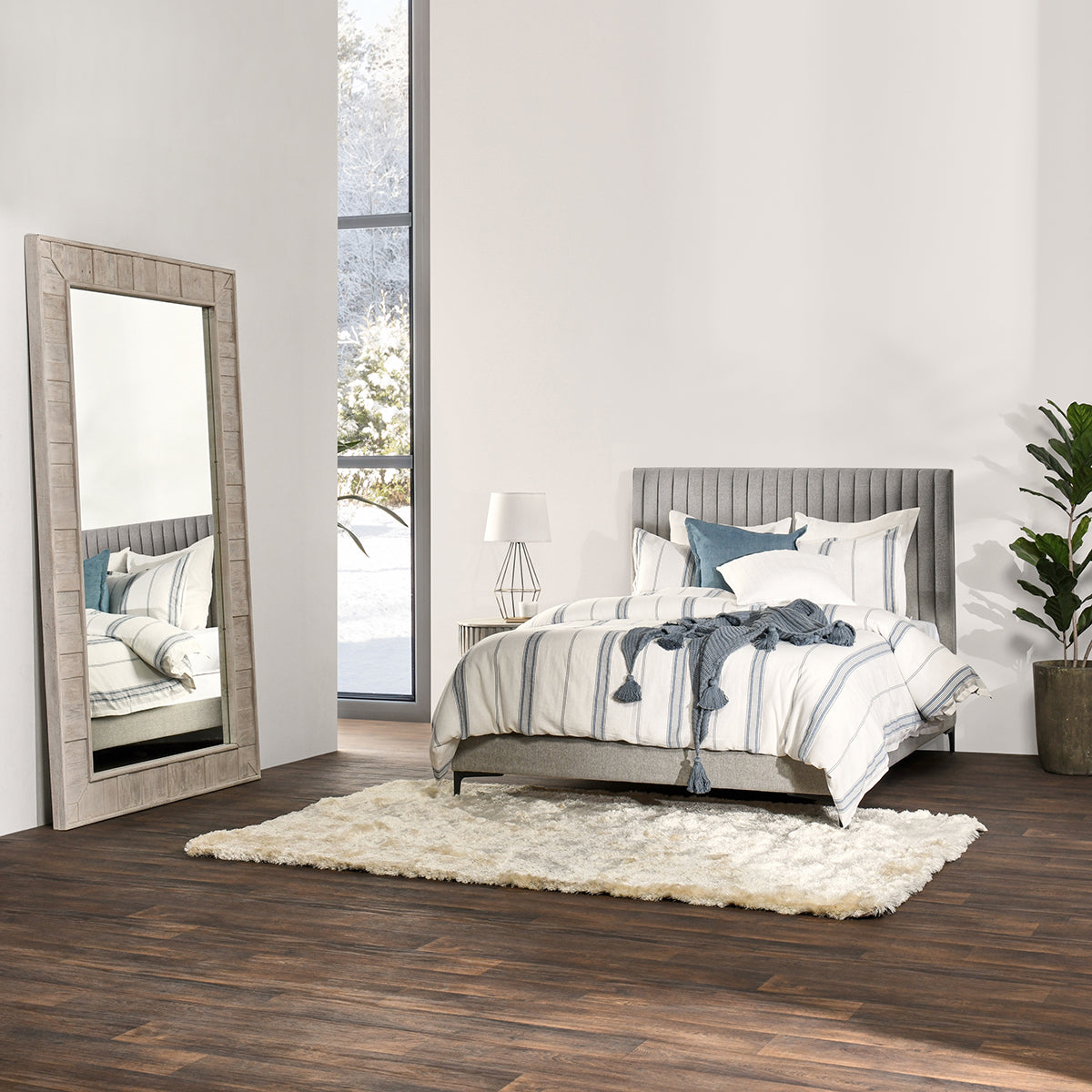 Astrid Floor Mirror - White