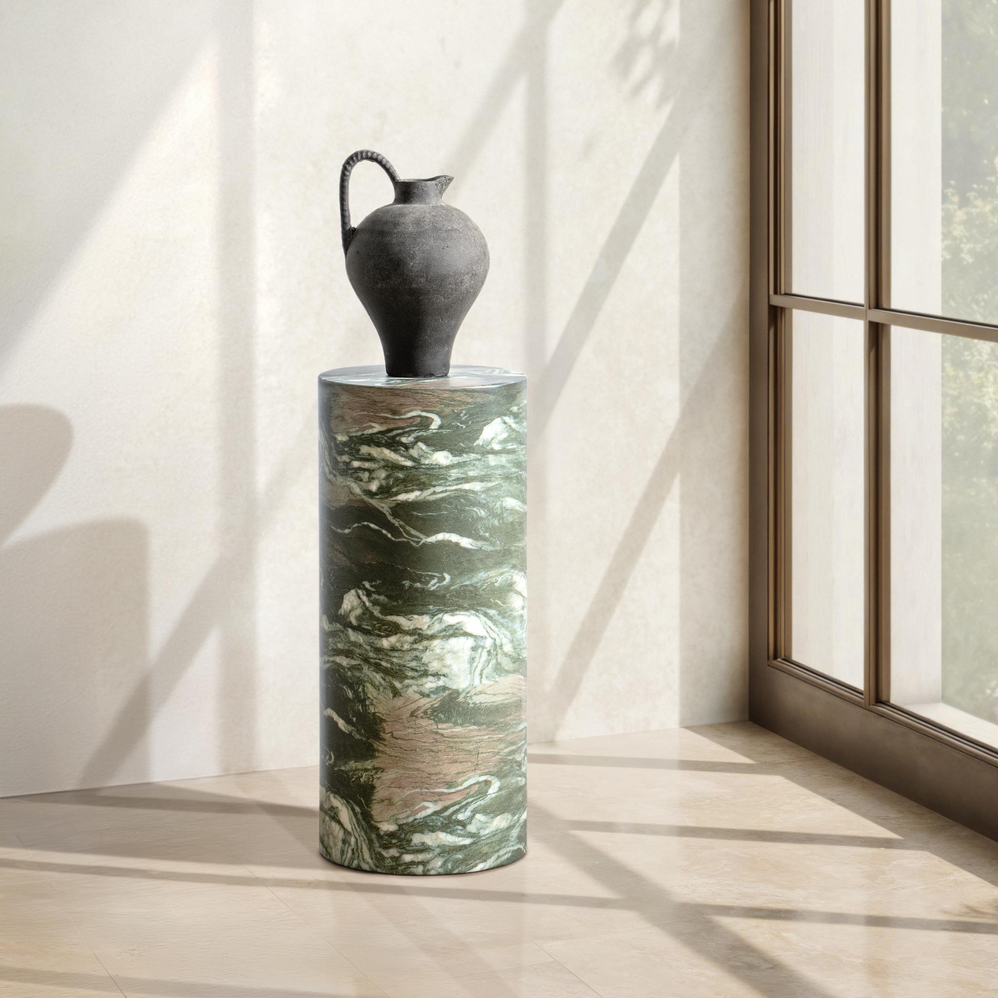 Norfolk Round Medium Display Pedestal - Green