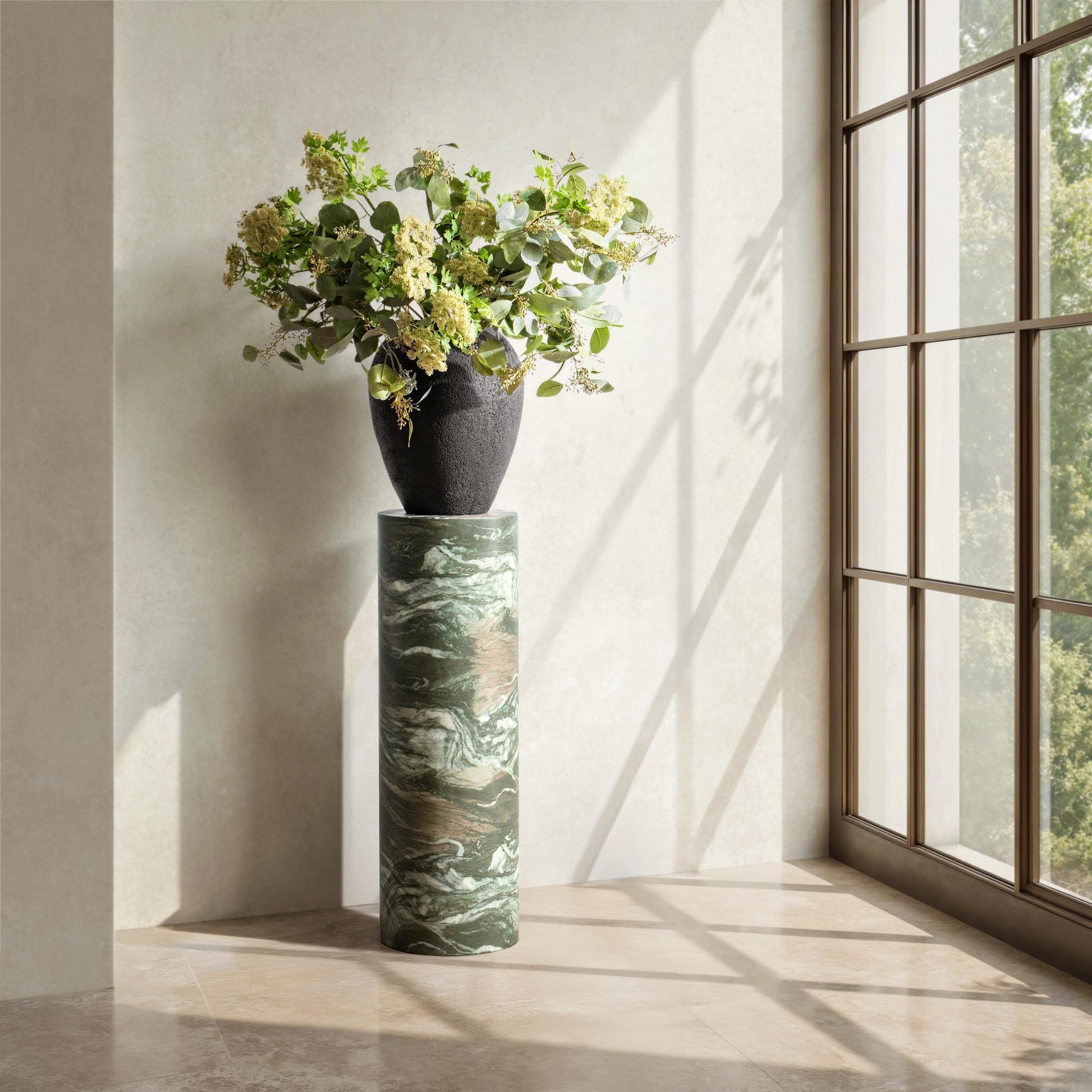 Norfolk Round Large Display Pedestal - Green