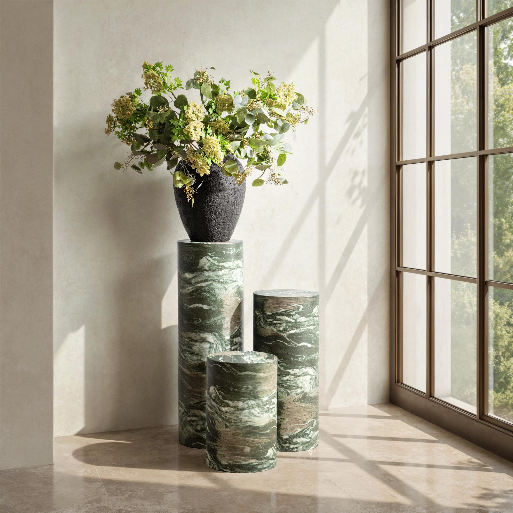 Norfolk Round Large Display Pedestal - Green