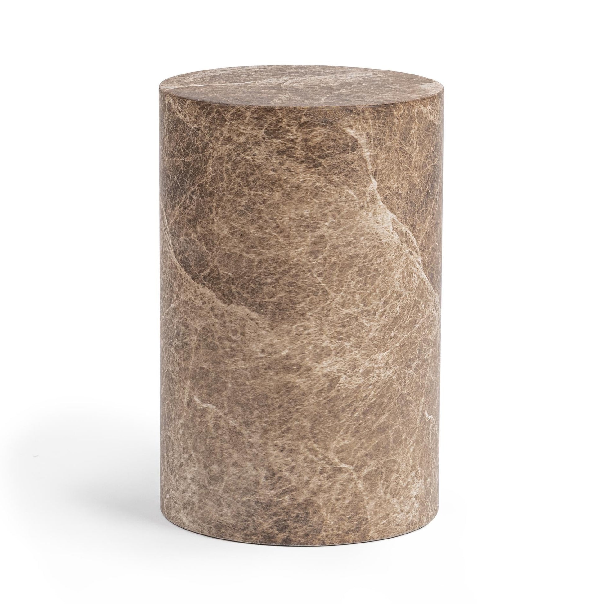 Norfolk Round Small Display Pedestal - Brown/Ivory
