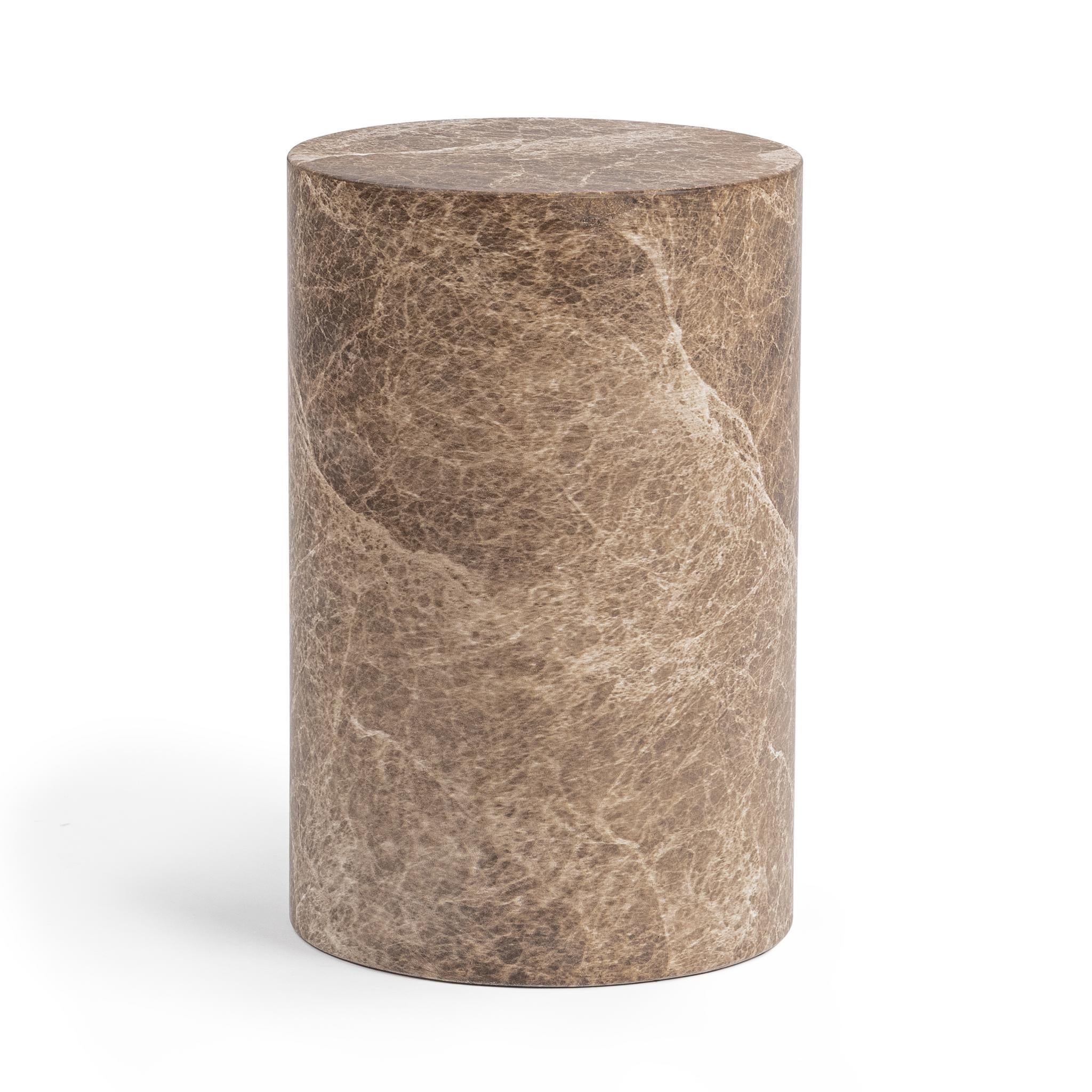 Norfolk Round Small Display Pedestal - Brown/Ivory