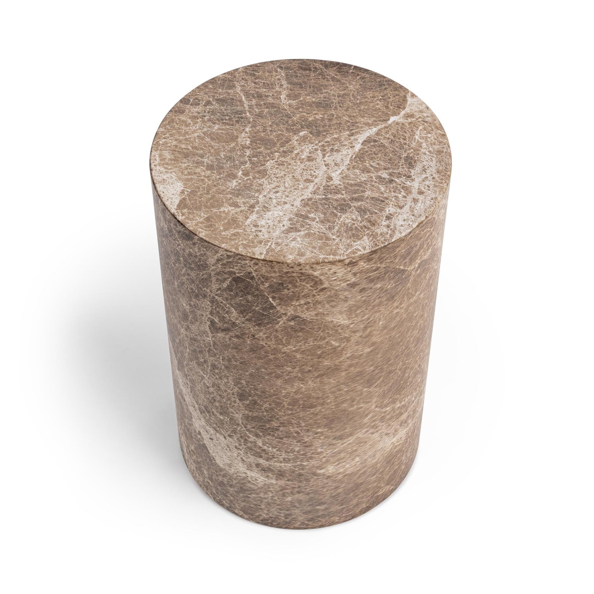 Norfolk Round Small Display Pedestal - Brown/Ivory