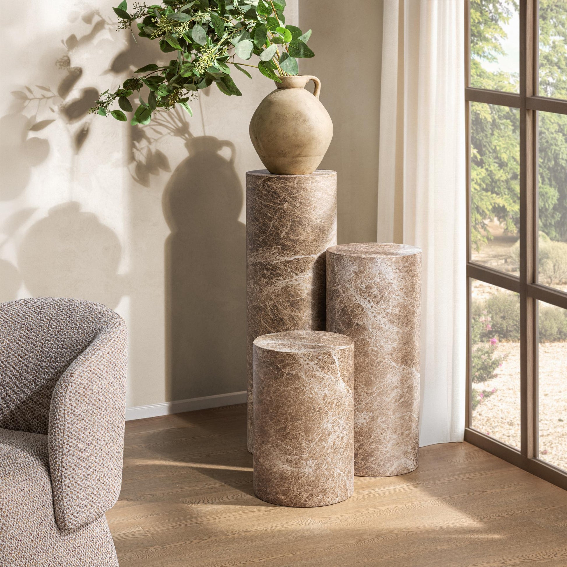 Norfolk Round Large Display Pedestal - Green