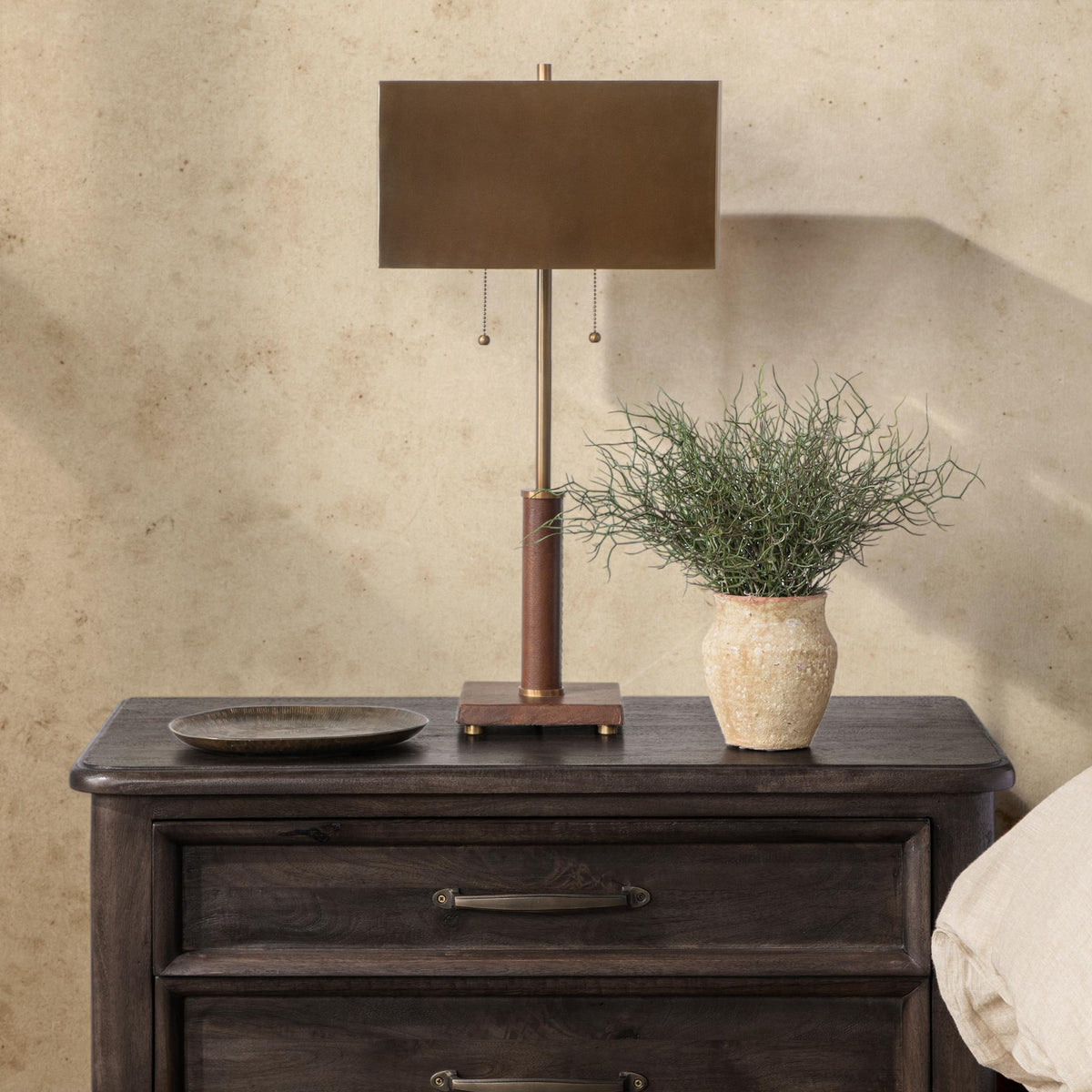 Verona Twin Pull Table Lamp - Cognac / 27" by Classic Home - view 7