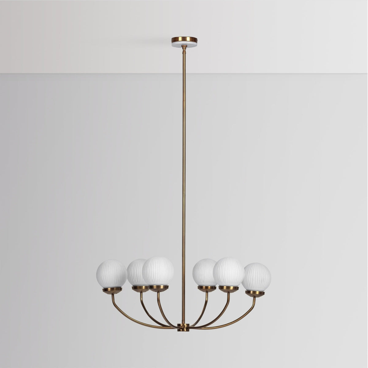 Meridian Chandelier - Milk Glass / 34" by Classic Home - view 2