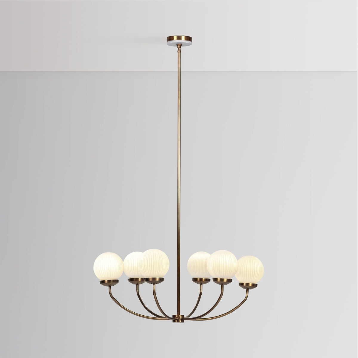 Meridian Chandelier - Milk Glass / 34" by Classic Home - view 3