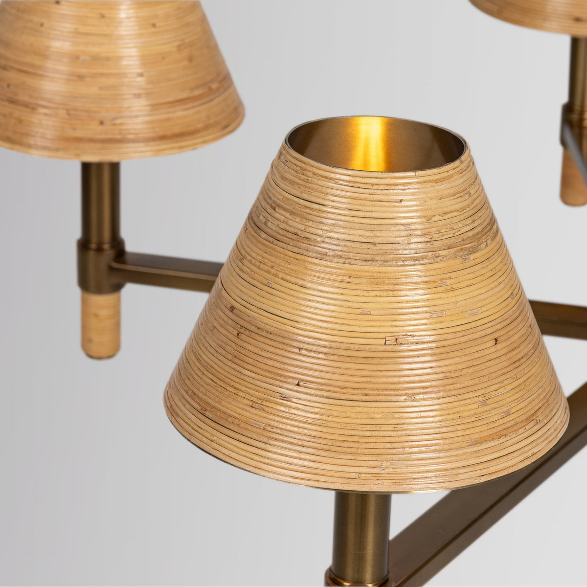 Amara Chandelier - Natural Rattan / 33" by Classic Home - view 5
