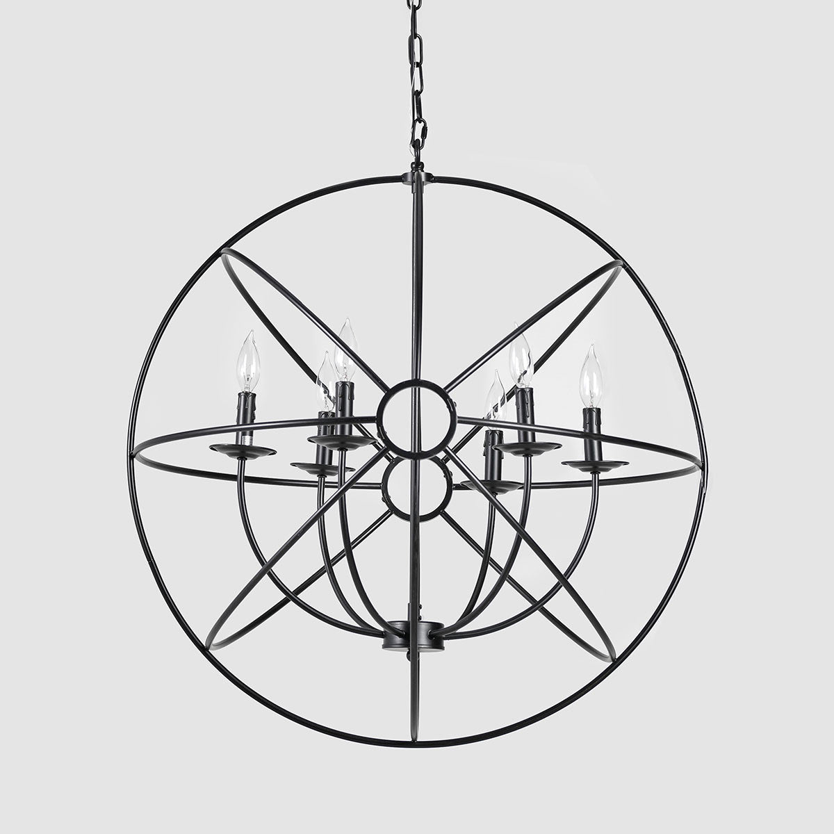 Derince Chandelier - Black - Large
