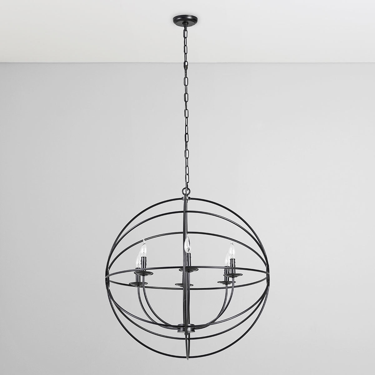 Derince Chandelier - Black - Large