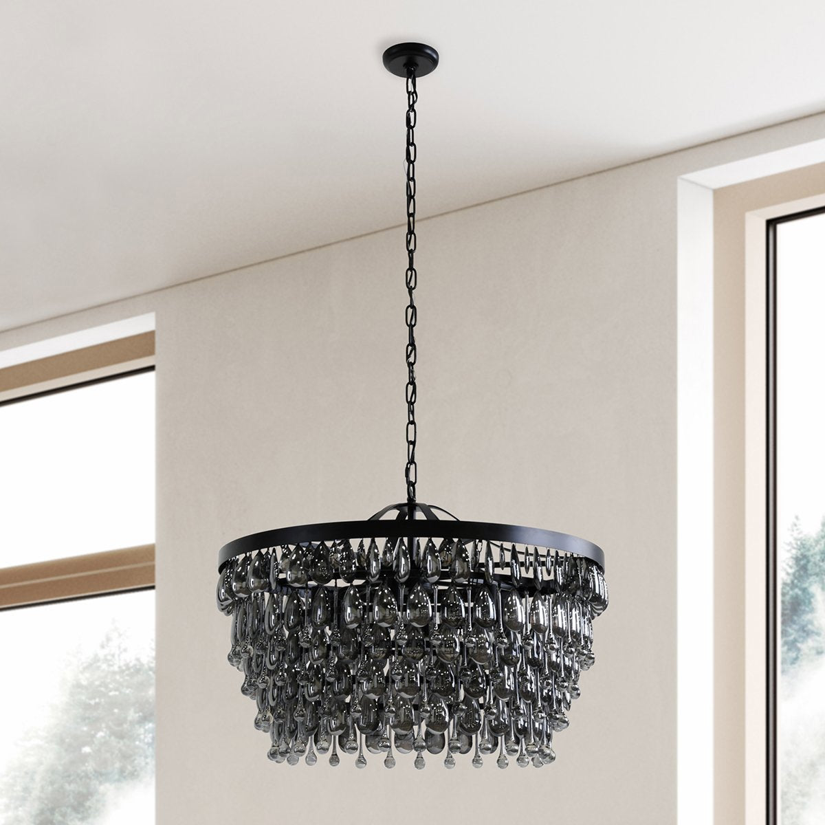 Renata Chandelier - Black - Medium