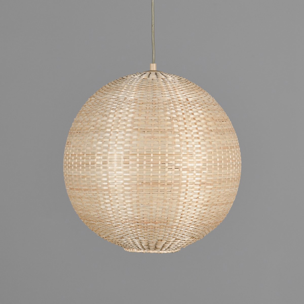 Cayman Bamboo Round Pendant - Natural - Small