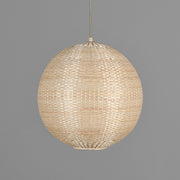 Cayman Bamboo Round Pendant - Natural - Small