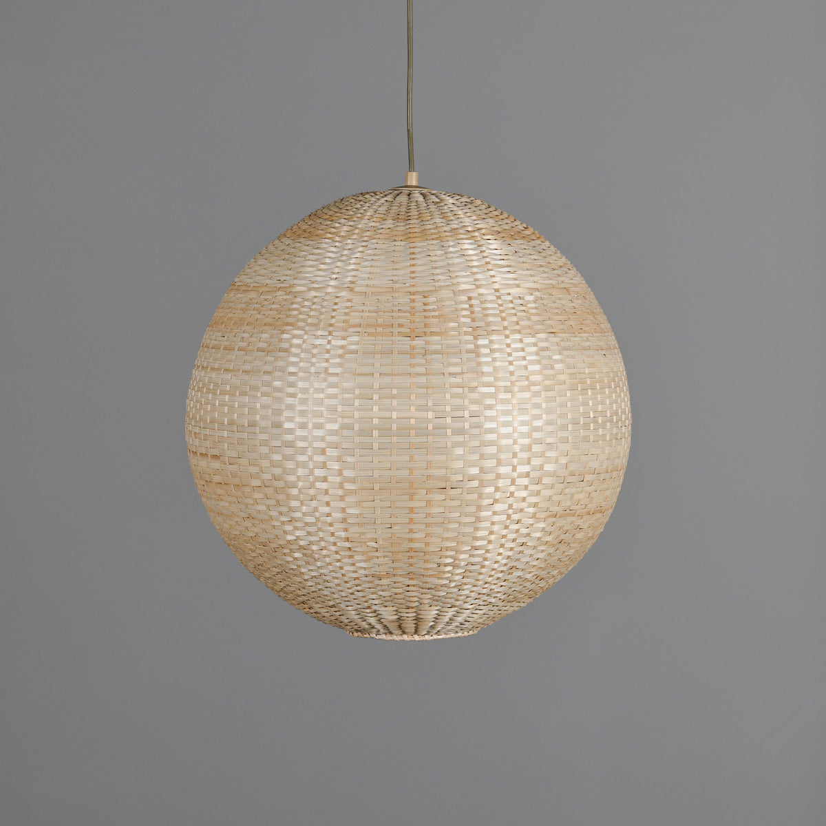 Cayman Bamboo Round Pendant - Natural - Small