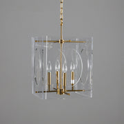 Tessa Chandelier - Clear/Brass