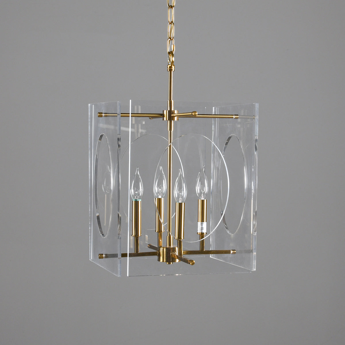 Tessa Chandelier - Clear/Brass