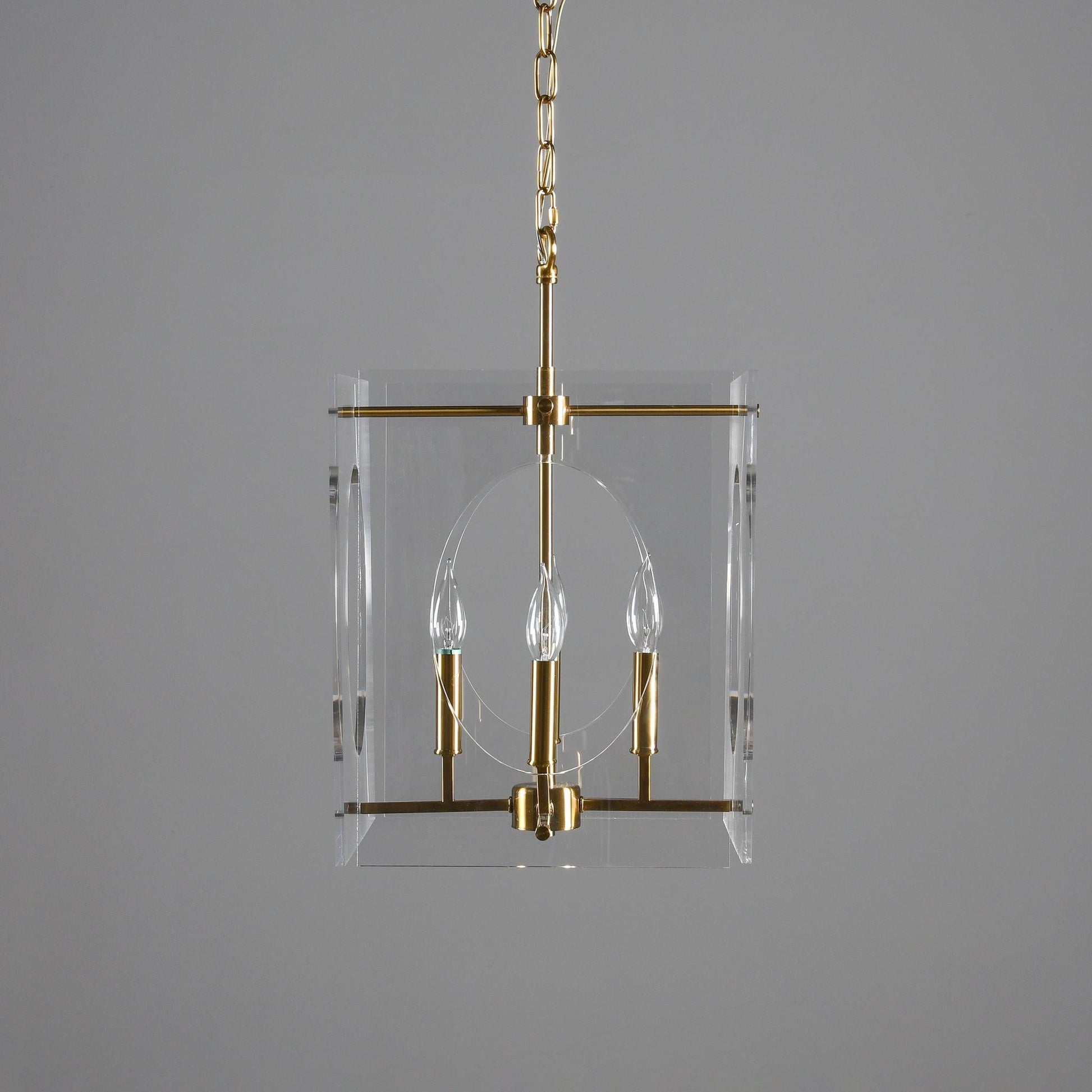 Tessa Chandelier - Clear/Brass